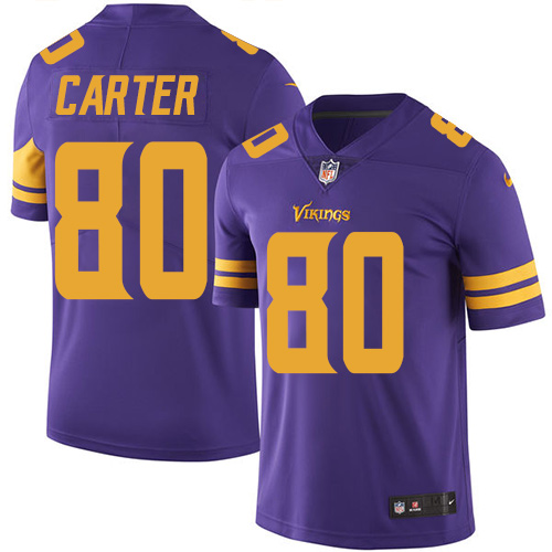 Youth Limited Cris Carter Nike Jersey Purple - #80 Rush NFL Minnesota Vikings